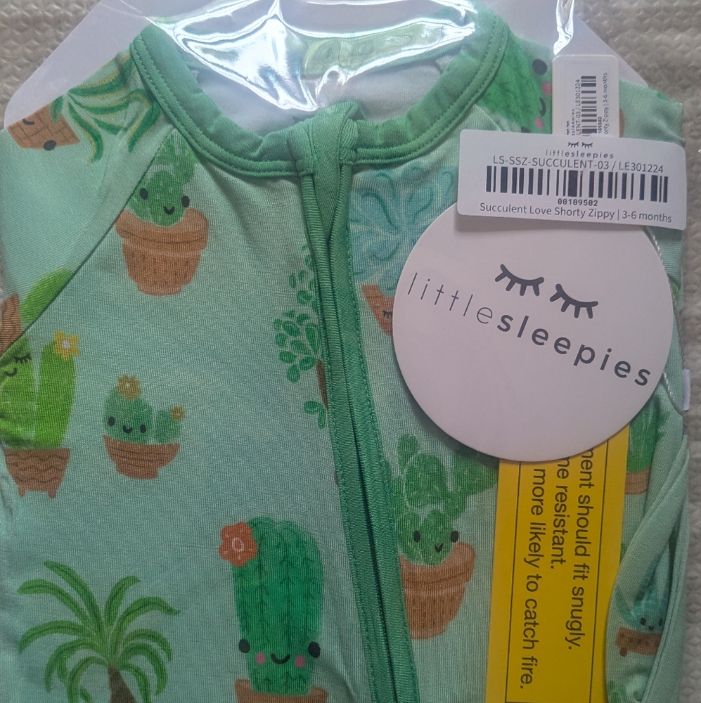 Little Sleepies Succulent Love Shorty